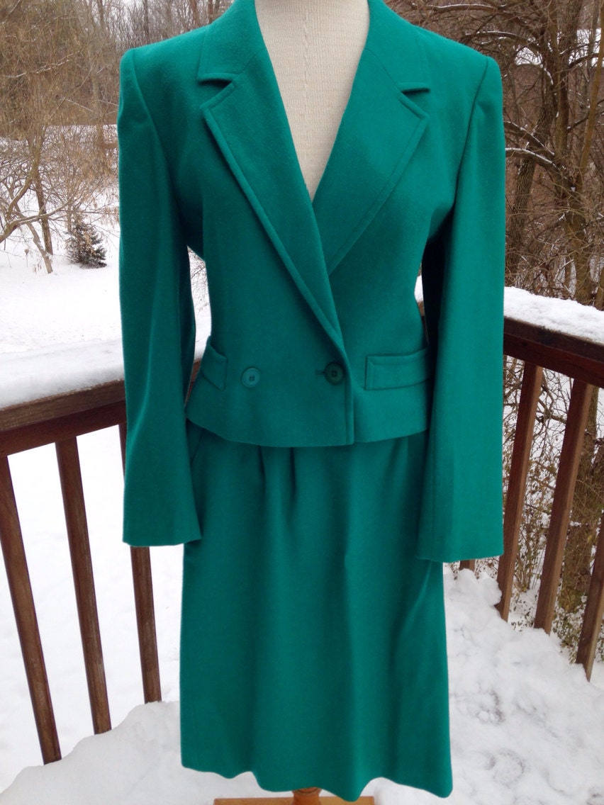 Vintage Pendleton Skirt. Wool Skirt. Green A Line. Pleated - Etsy