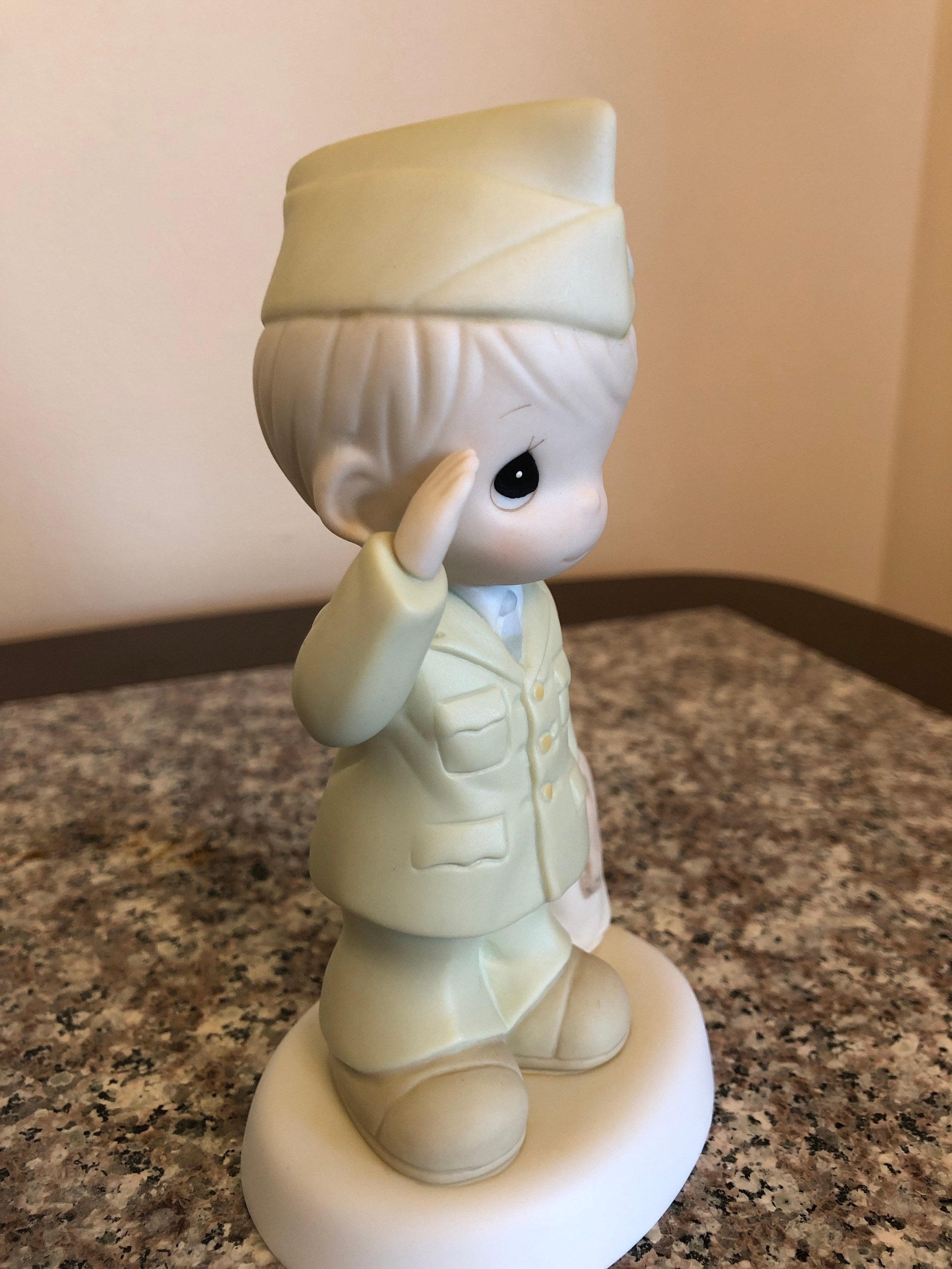 Vintage retired Precious Moments Soldier or Army boy figurine. Etsy