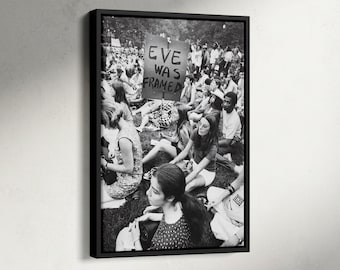 Woman Protest Poster, Eve Was Framed Print, Feminism, Feminist Wall Art, Empowered Women, Girl Room Decor