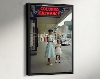 Póster de fuente de agua con el lema Black Lives Matter, lámina de carnicería, arte mural afroamericano, Gordon Parks