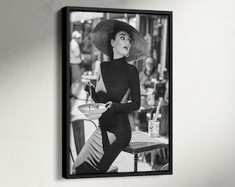 Poster Femmes italiennes mangeant des pâtes en Italie, toile spaghetti, impression de pâtes alimentaires, art mural de cuisine, décoration de salle à manger