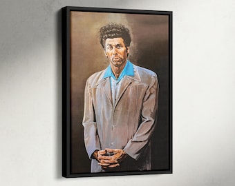 Póster de Cosmo Kramer, impresión de la serie de televisión Seinfeld, lienzo con retrato de Kramer, impresión de comedia, regalos para fans de Seinfeld
