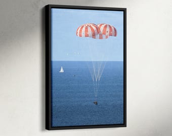 Póster del amerizaje de Artemis II, impresión fotográfica del aterrizaje de la nave espacial Orion, arte mural de la misión lunar de la NASA