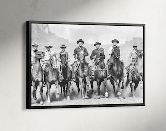 Impresión de Los Siete Magníficos, lienzo de Los Siete Magníficos, póster de vaqueros, impresión de película del Oeste