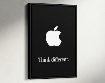 Apple Think Differentポスター：ミニマリストなオフィス装飾