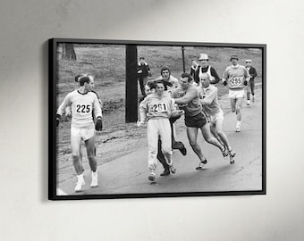 Kathrine Switzer First Female Marathon Runner Poster, Feminist Poster, Motivational Women Protest