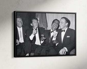 ラット・パックのポスター、白黒プリント、フランク・シナトラ、ディーン・マーティン、サミー・デイビス・ジュニア