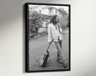 Affiche de guitare Bob Marley, impression de route de Bob Marley Hope, affiche de musique rétro, légende de la musique reggae