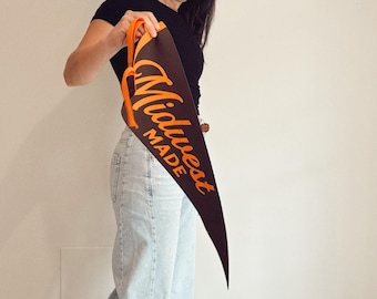 Midwest Made Pennant - Vintage Inspired Custom Wool Felt Flags and Banners - Quick Shipping
