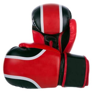 Professional Red Black Boxing Gloves Real Leather Training & Sparring Gloves