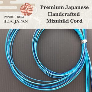 Handcrafted in Japan: Luxe Mizuhiki Cord Set in Blue - 10 Cords for Japanese Knotting