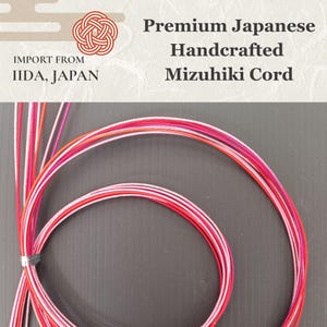 Handcrafted in Japan: Luxe Mizuhiki Cord Set in Red - 10 Cords for Japanese Knotting