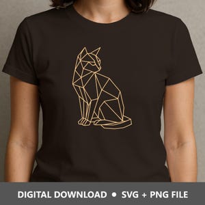 Lot géométrique minimaliste de chats SVG – oeuvres d'art murales pour animaux de compagnie pour les amoureux des chats