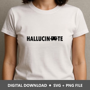 Hallucinate Coder SVG | Funny Programmer Cut File, AI Developer Shirt Design, Digital Download