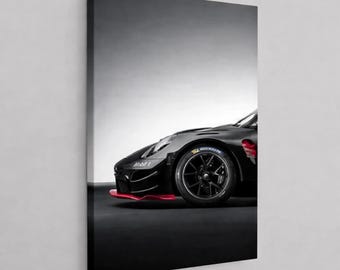 Póster del Porsche 911 GT3 RS, arte mural de coches deportivos de lujo, lámina de coches de alto rendimiento, fotografía automotriz.