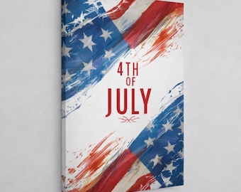 Decoración de pared con la bandera estadounidense - Póster patriótico del 4 de julio, decoración para las fiestas de EE. UU.