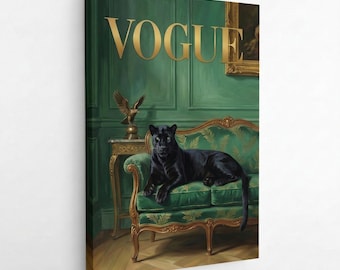 Póster vintage mate de Vogue: Pantera Negra