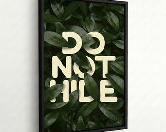 Impresión de arte mural motivacional: lienzo botánico moderno con cita