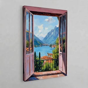 Open Window Wall Art, Henri Matisse Inspired Print, Mediterranean Patio Doors Artwork, Modern Exhibition Poster