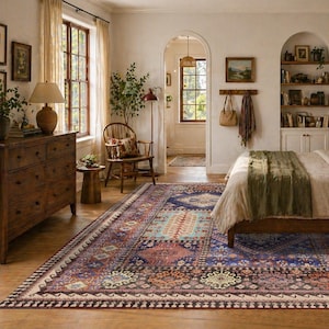 Kleurrijk tribal boho-tapijt