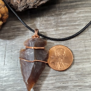 Natural Stone Arrowhead Pendant, Arrowhead Necklace image 6