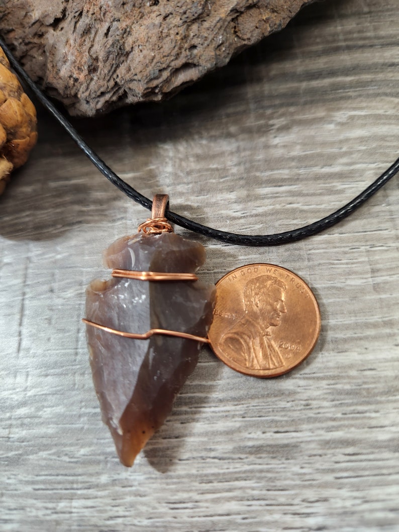 Natural Stone Arrowhead Pendant, Arrowhead Necklace image 6