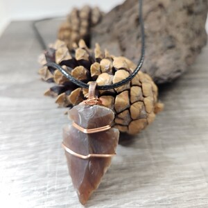 Natural Stone Arrowhead Pendant, Arrowhead Necklace image 4