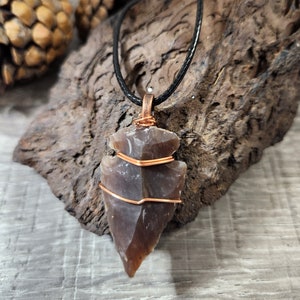 Natural Stone Arrowhead Pendant, Arrowhead Necklace image 2