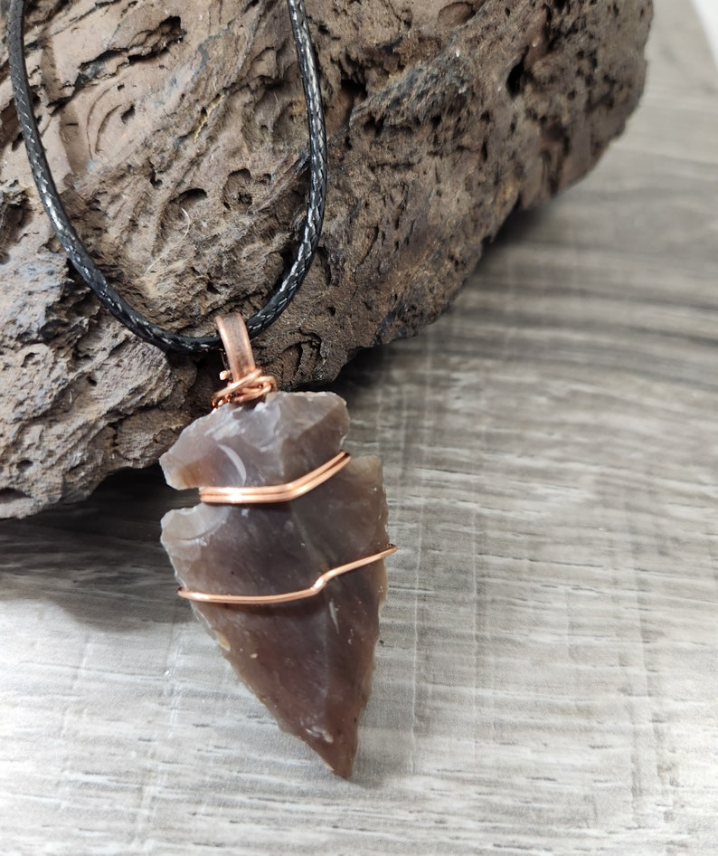 Natural Stone Arrowhead Pendant, Arrowhead Necklace image 3