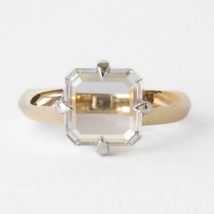 Square Portrait Cut Moissanite Ring Solitaire Engagement Ring 2.00 Ct Portrait Cut Diamond Ring 14k Yellow Gold Wedding Ring For Woman VVS1