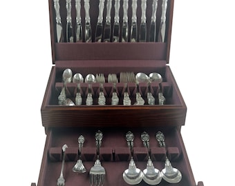 Gorham King Edward Sterling Flatware Set 1936 Service for 12 With Chest
