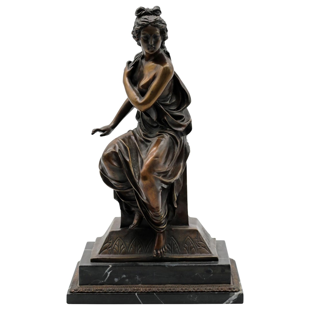 After Jean Baptiste Carpeaux - Seated Classical Nymph Bronze Sculpture ...