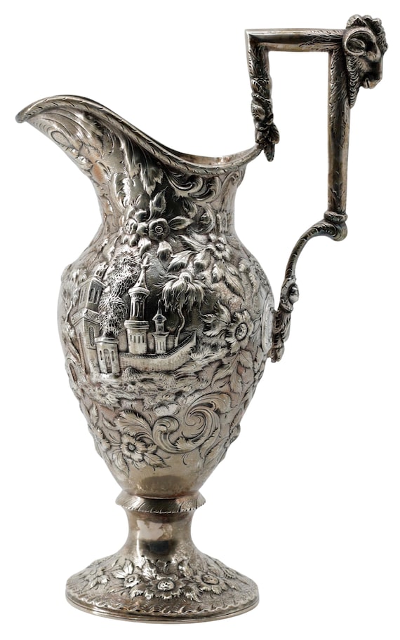 Antique Samuel Kirk & Son Sterling Silver Ewer – 14