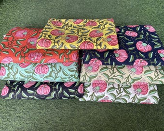 Boho Floral Print Cotton Fabric, DIY Sewing Fabric, Summer Clothing