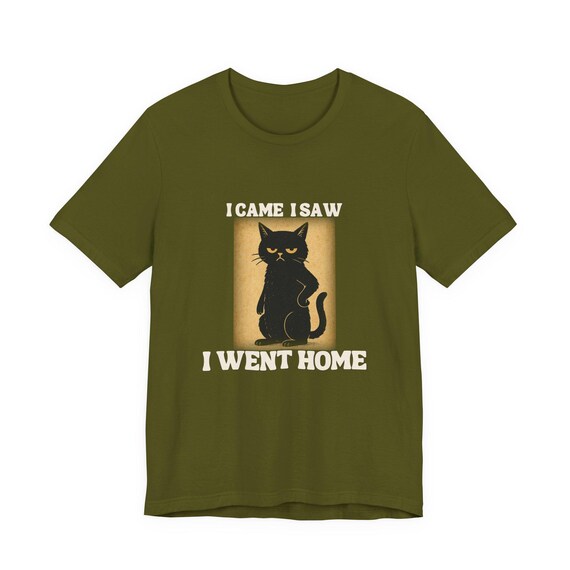Retro Black Cat T-shirt Funny Sarcastic Cat Tee 