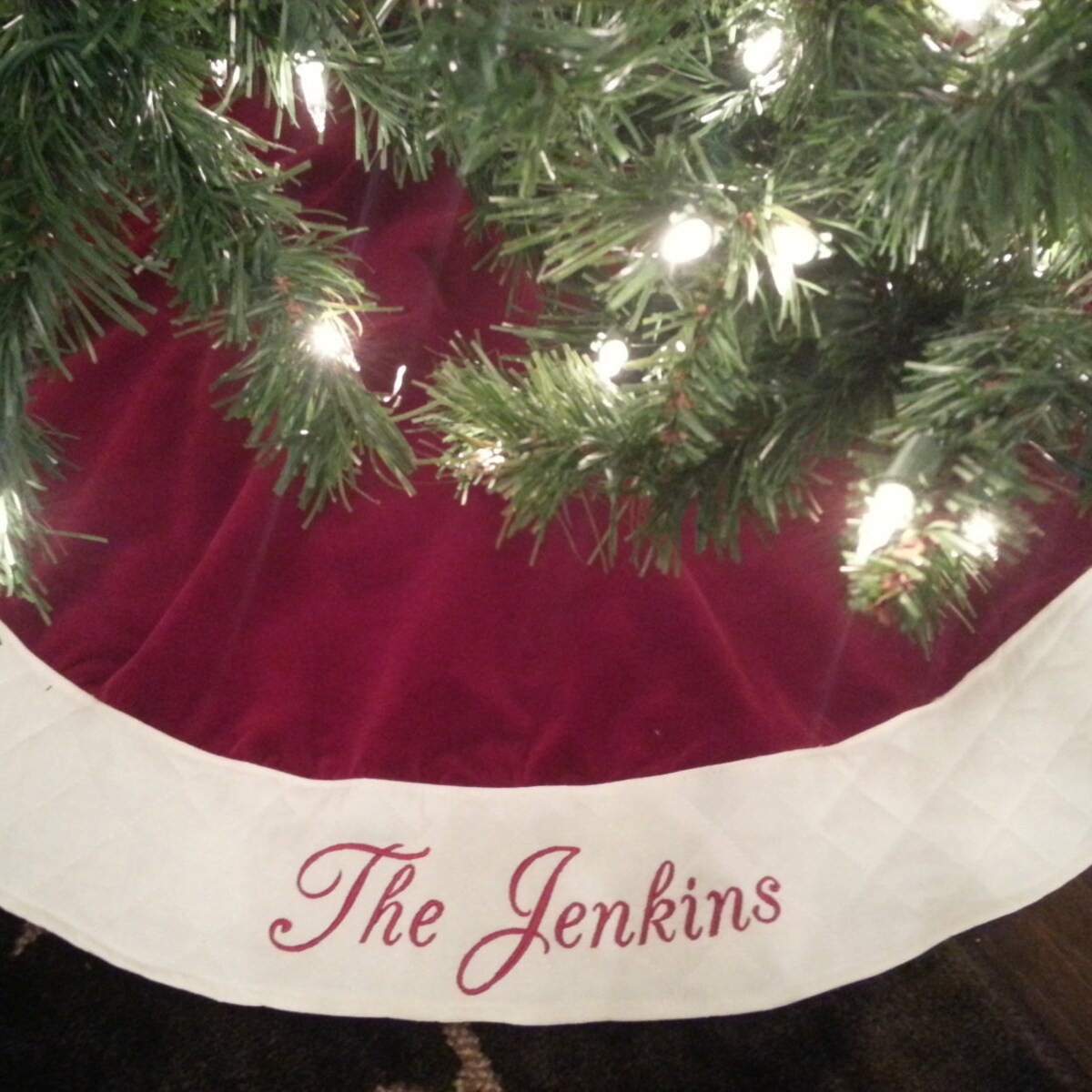 Personalized "The Meyers" Christmas Tree Skirt