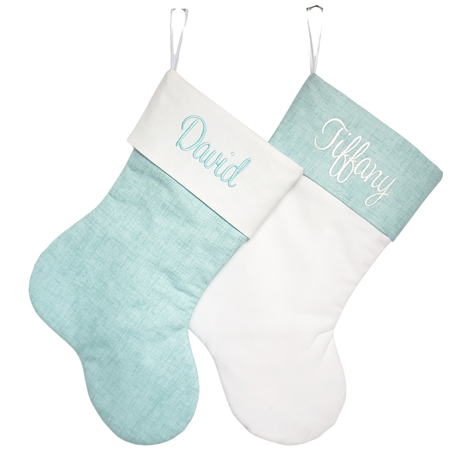 Tiffany Christmas Stocking. Personalized Christmas Stockings. Etsy