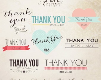 INSTANT DOWNLOAD - Thank You Word Overlays