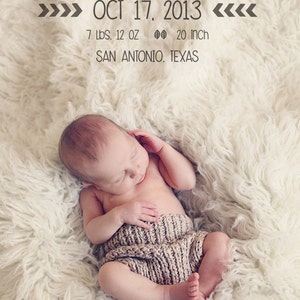 INSTANT DOWNLOAD Birth Announcement Words Overlays vol.6 image 5