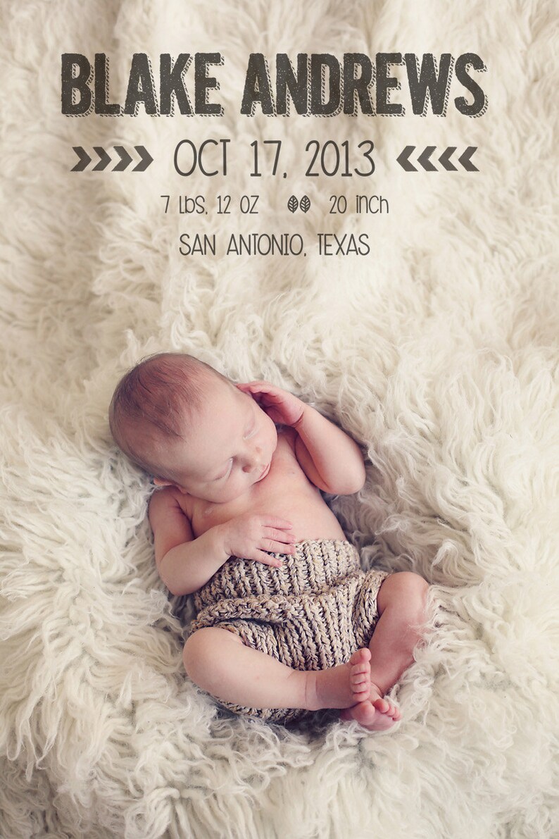 INSTANT DOWNLOAD Birth Announcement Words Overlays vol.6 image 5