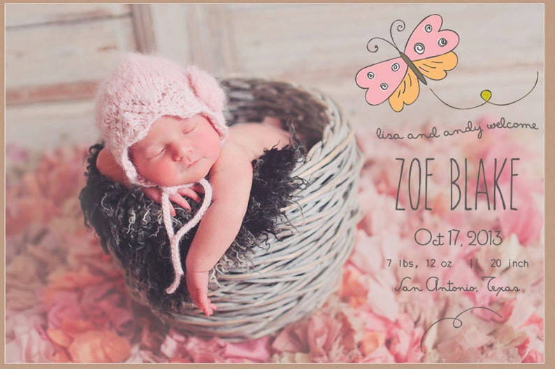 INSTANT DOWNLOAD Birth Announcement Words Overlays vol.6 image 2