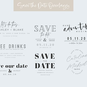 Save The Date Words Overlays v.1
