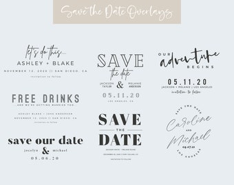Save The Date Words Overlays v.1