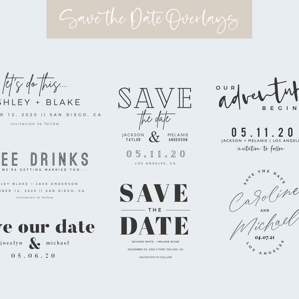 Save The Date Words Overlays v.1