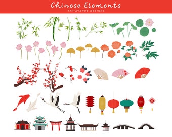 Chinese Elements Illustrations