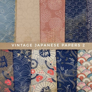 Vintage Japanese 2 Digital Papers