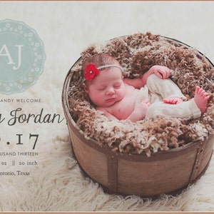 INSTANT DOWNLOAD Birth Announcement Words Overlays vol.6 image 3