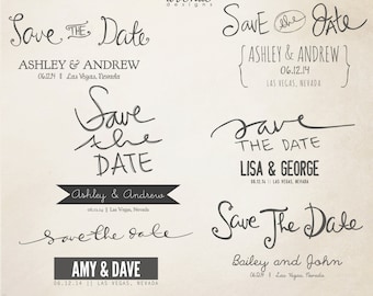 INSTANT DOWNLOAD - Save The Date Words Overlays vol.9