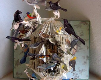 Altered Book Autopsy "A field Guide of birds"