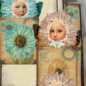 Printable Scrapbook Flower Fairies Paper Dolls With Scrapbook Pockets ...
